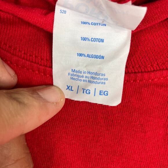 Vintage T-Shirt Mens XL Red Astronaut Dunk Graphic Tee Space Basketball Style - Picture 5 of 7